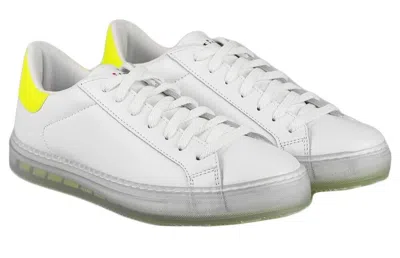 Pre-owned Kiton Sneakers Shoes 100% Leather Special Edition Size 9.5 Us 42.5 Eu Ksw28 In White