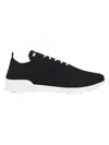 Kiton Fully-perforated Low-top Sneakers In Cream White