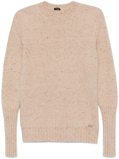 Kiton Speckle-knit Jumper In Neutrals