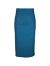 Kiton Split Pencil Skirt In Blue