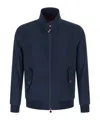 Kiton Cima Jacket Structured Cut Mandarin Collar In Black