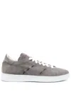Kiton Man Sneakers Grey Size 12 Soft Leather In Grey