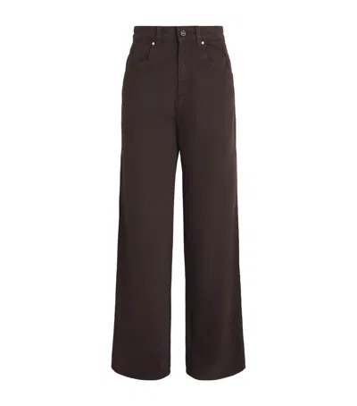 Kiton Straight Jeans In Brown