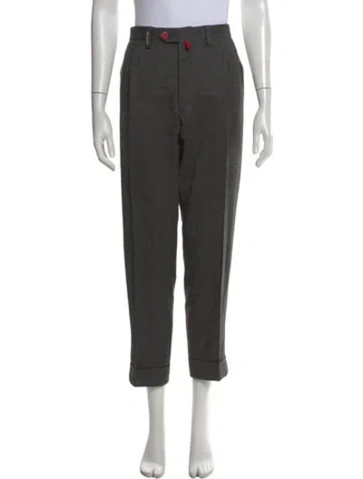 Pre-owned Kiton Straight Leg Pants In Gray
