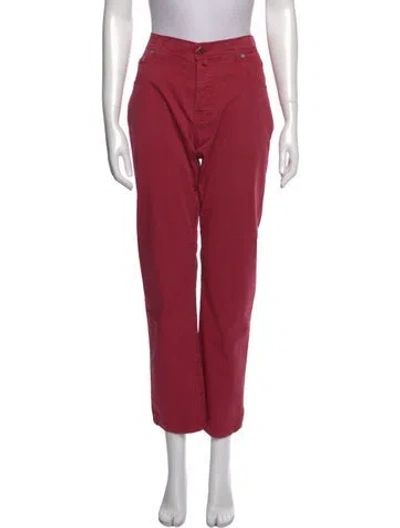 Pre-owned Kiton Straight Leg Pants In Red