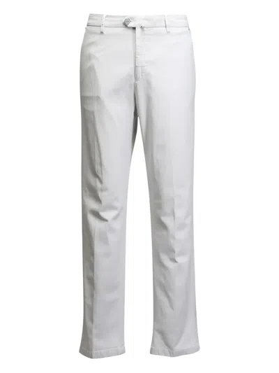 Kiton Straight-leg Trousers In White