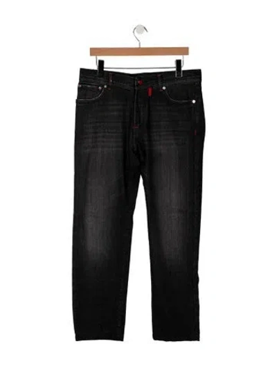 Pre-owned Kiton Straight-leg Jeans In Black
