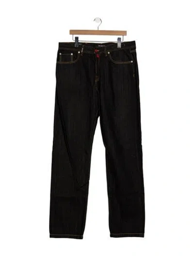 Pre-owned Kiton Straight-leg Jeans In Black