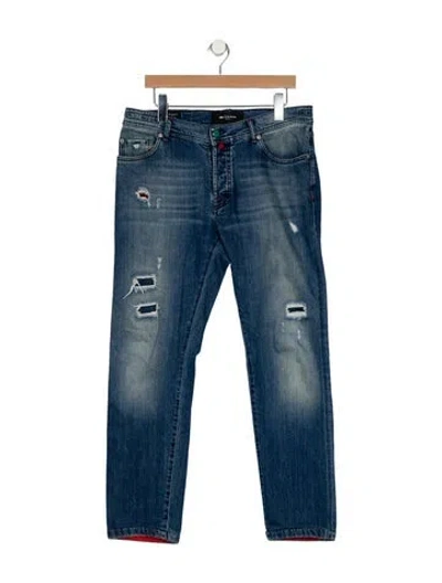 Pre-owned Kiton Straight-leg Jeans In Blue