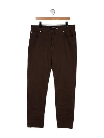 Pre-owned Kiton Straight-leg Jeans In Brown