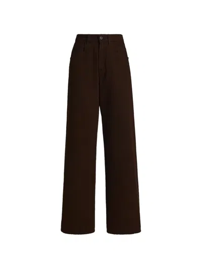 Kiton Straight-leg Jeans In Brown