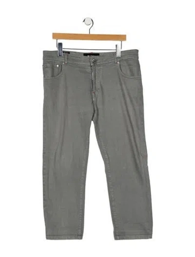 Pre-owned Kiton Straight-leg Jeans In Gray
