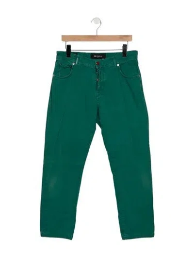 Pre-owned Kiton Straight-leg Jeans In Green