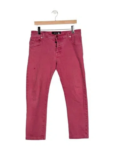 Pre-owned Kiton Straight-leg Jeans In Pink
