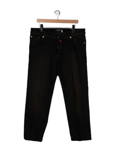 Pre-owned Kiton Straight-leg Jeans W/ Tags In Black