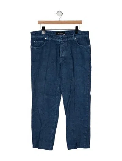 Pre-owned Kiton Straight-leg Jeans W/ Tags In Blue