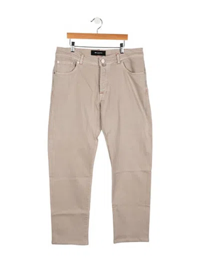 Pre-owned Kiton Straight-leg Jeans W/ Tags In Grey