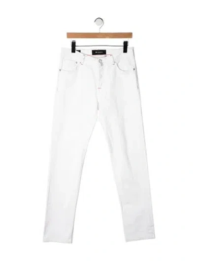 Pre-owned Kiton Straight-leg Jeans In White