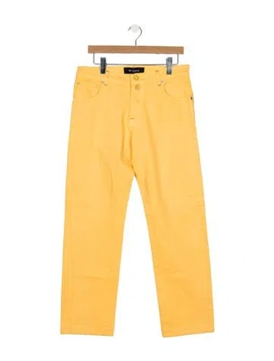 Pre-owned Kiton Straight-leg Jeans In Yellow