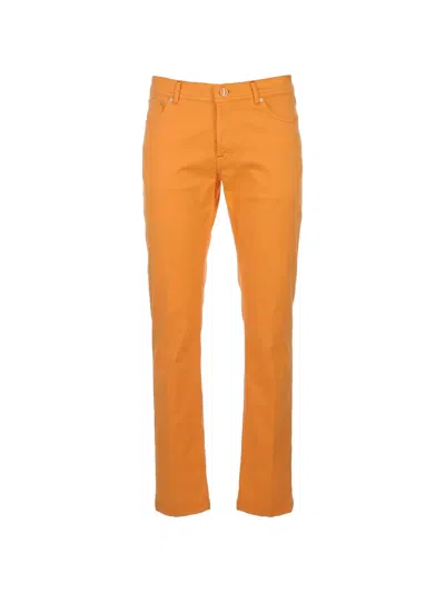 Kiton Straight-leg Trousers In Orange