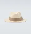 Kiton Straw Fedora In Neutral