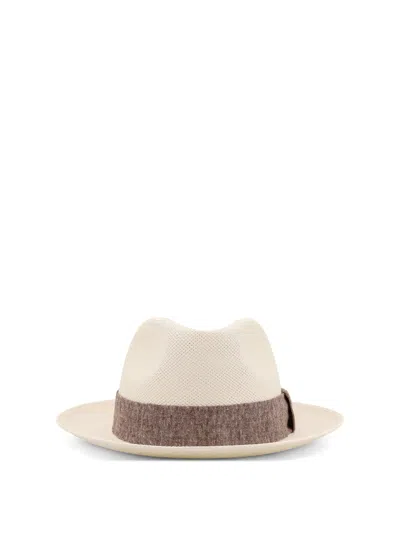 Kiton Straw Panama Hat In Brown