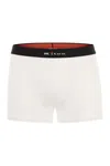 Kiton Stretch Cotton Boxer Shorts With Logo In White