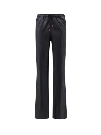 Kiton Stretch Cotton Trousers In Black