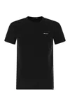 Kiton Cotton Jersey T-shirt With Embroidered Logo Pocket In Black