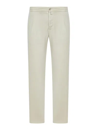Kiton Stretch Trousers In Nude & Neutrals