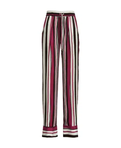 Kiton Striped Casual Pants In Multicolor