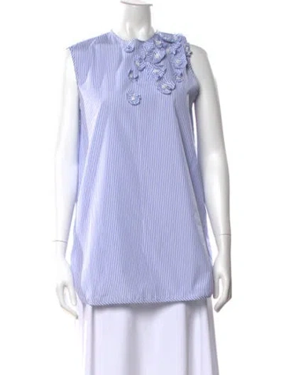 Pre-owned Kiton Striped Crew Neck Top In Multi