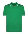 KITON STRIPED-EDGE COTTON POLO SHIRT