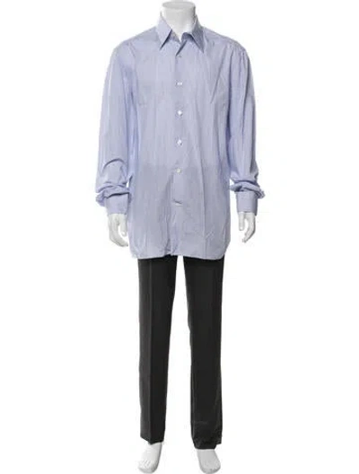 Pre-owned Kiton Striped Jacket In Blue