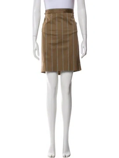 Pre-owned Kiton Striped Knee-length Skirt In Neutral