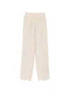 Kiton Striped Linen Drawstring Trousers In Neutral