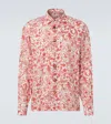 KITON FLORAL LINEN SHIRT