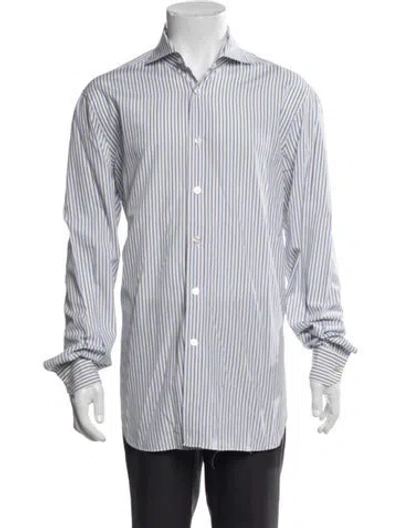 Pre-owned Kiton Striped Long Sleeve Dress Shirt In Multi