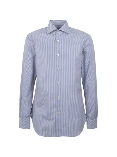 Kiton Striped Long-sleeve Shirt In Multi