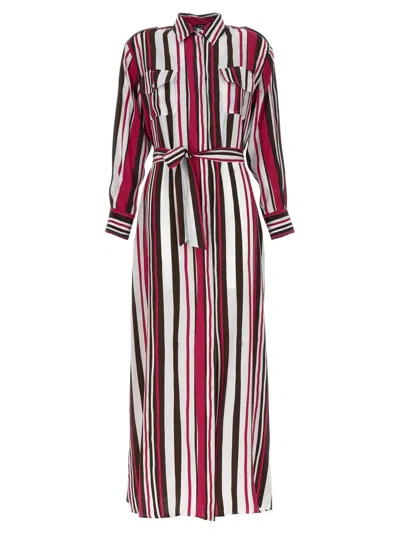 KITON STRIPED SHIRT DRESS