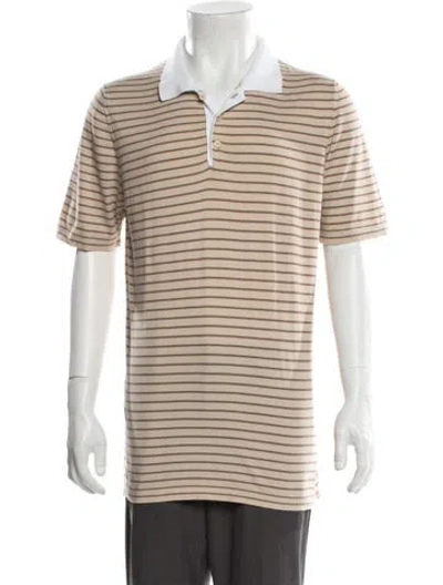 Pre-owned Kiton Striped Short Sleeve Shirt In Neutral
