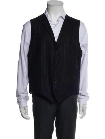 Pre-owned Kiton Striped Suit Vest In Blue