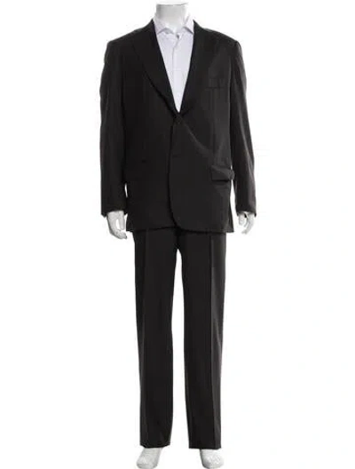Pre-owned Kiton Striped Two-piece Suit In Black