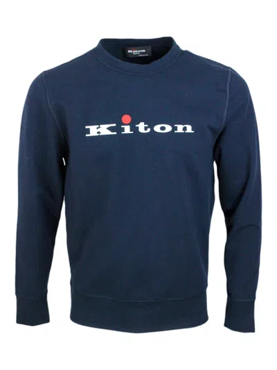 KITON SWEATERS BLUE