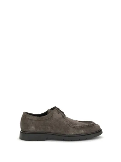 Kiton Suede Lace-up Shoes In Brown