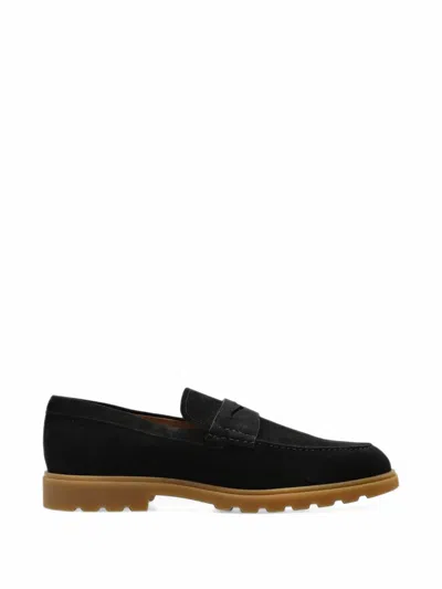 Kiton Suede Loafers In Black