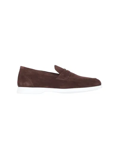 Kiton Suede Loafers In Brown