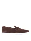 Kiton Suede Penny Loafers In Brown
