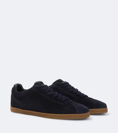 Kiton Suede Sneakers In Blue