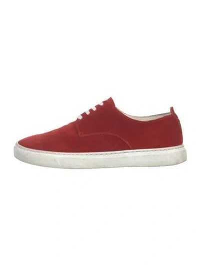 Pre-owned Kiton Suede Sneakers In Red